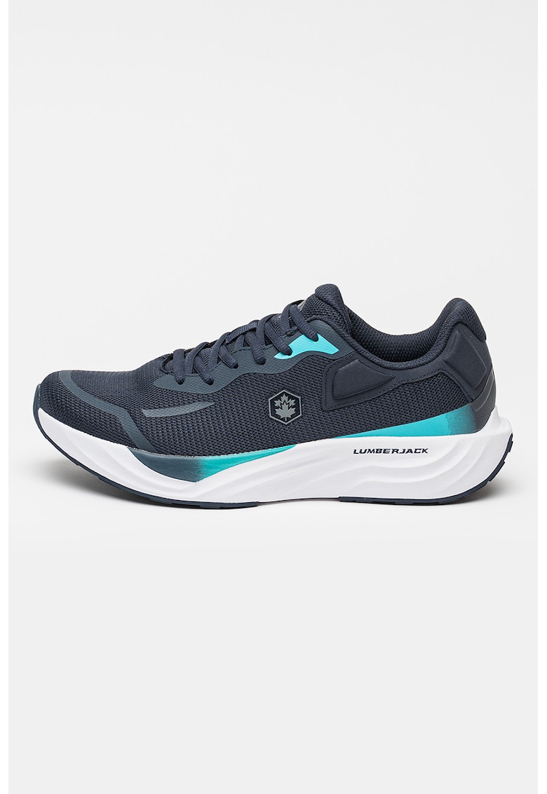 Pantofi sport low-cut cu insertii din plasa Rexron - Albastru ultramarin
