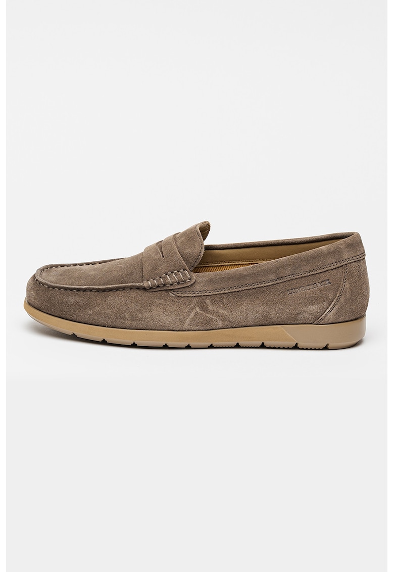 Pantofi loafer din piele intoarsa Lamard - Maro taupe