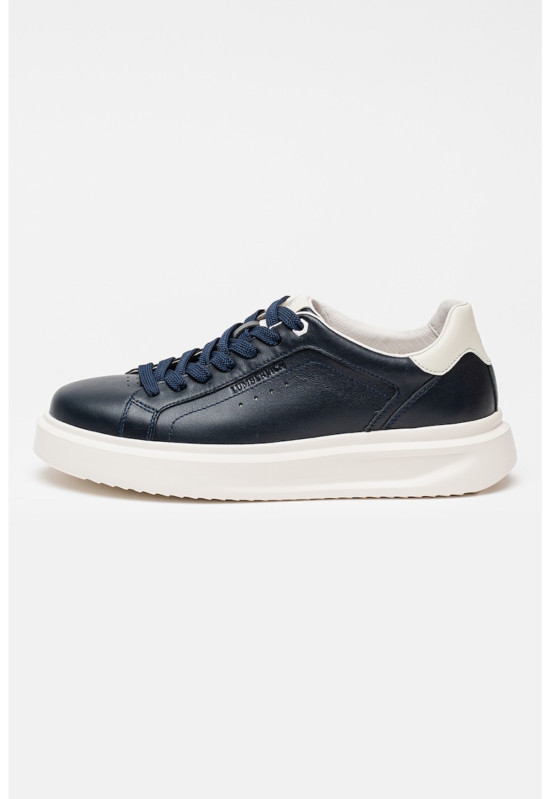 Pantofi sport din piele si piele ecologica Connell - Bleumarin