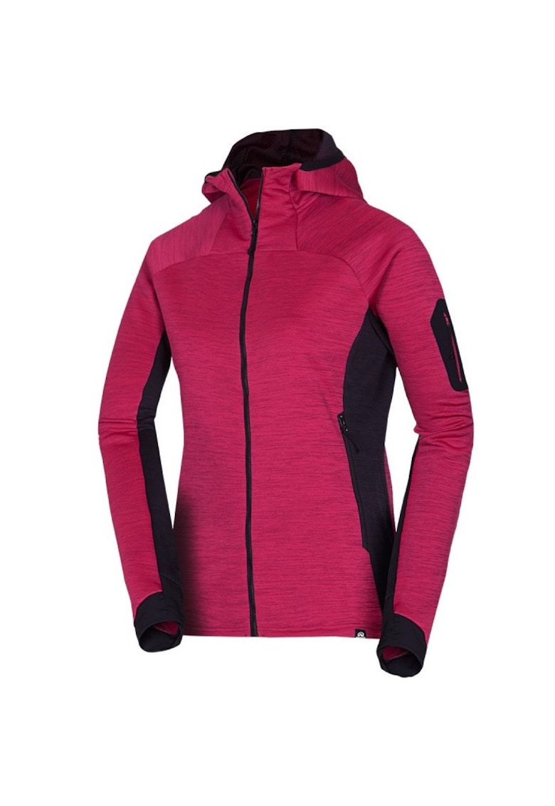 Bluza trekking dama Joni - Visiniu/Negru