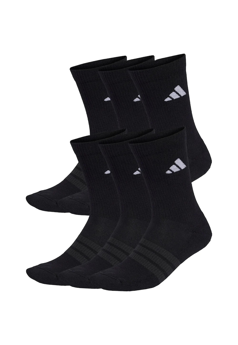 Set de sosete unisex Cushioned Crew - 6 perechi - Negru