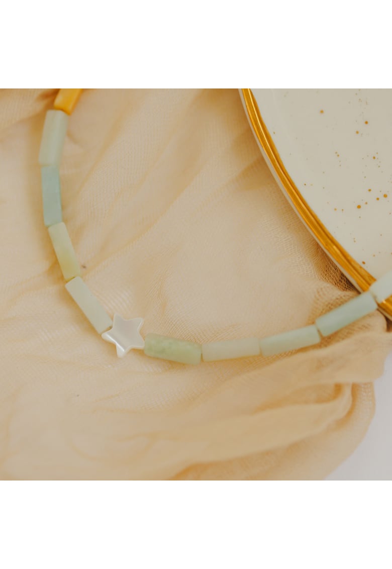 Colier albastru - pietre semipretioase - argint 925 - handmade