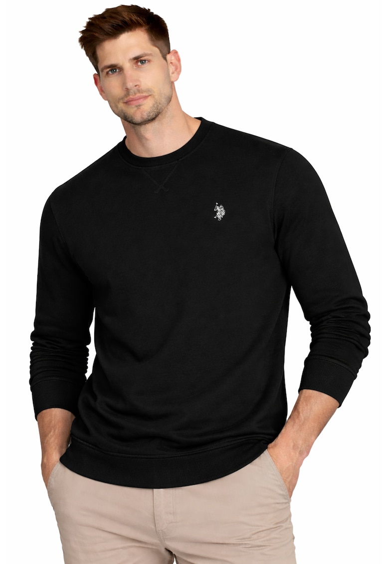 Bluza sport cu detaliu logo brodat