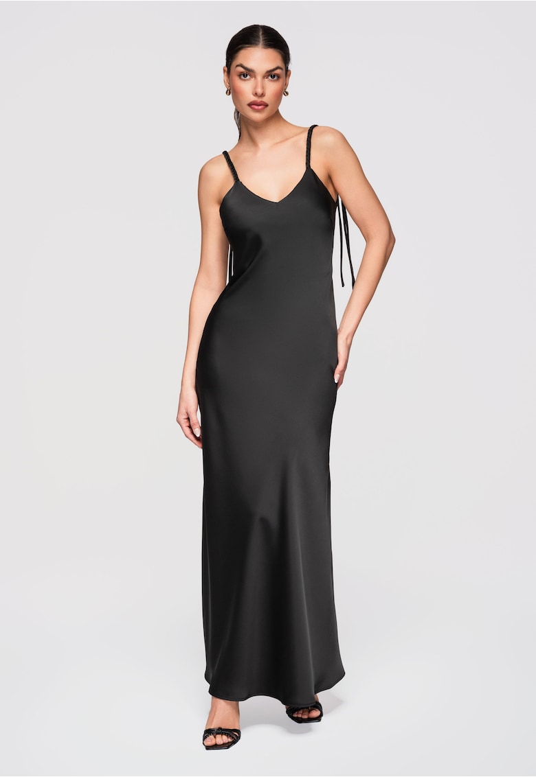 Rochie de seara maxi LA-OM-DLR297 - Negru