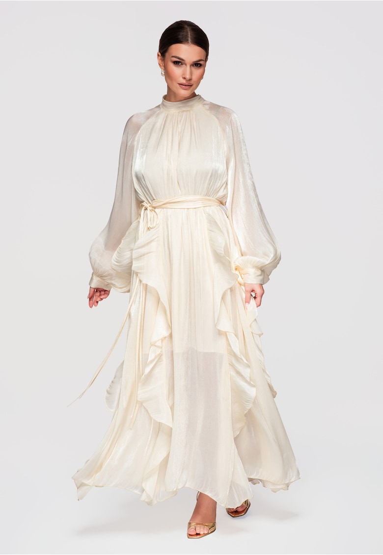 Rochie de seara maxi LA-OM-DLR301 - Alb murdar