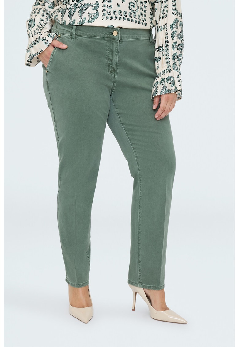 Pantaloni chino uni - Verde feriga