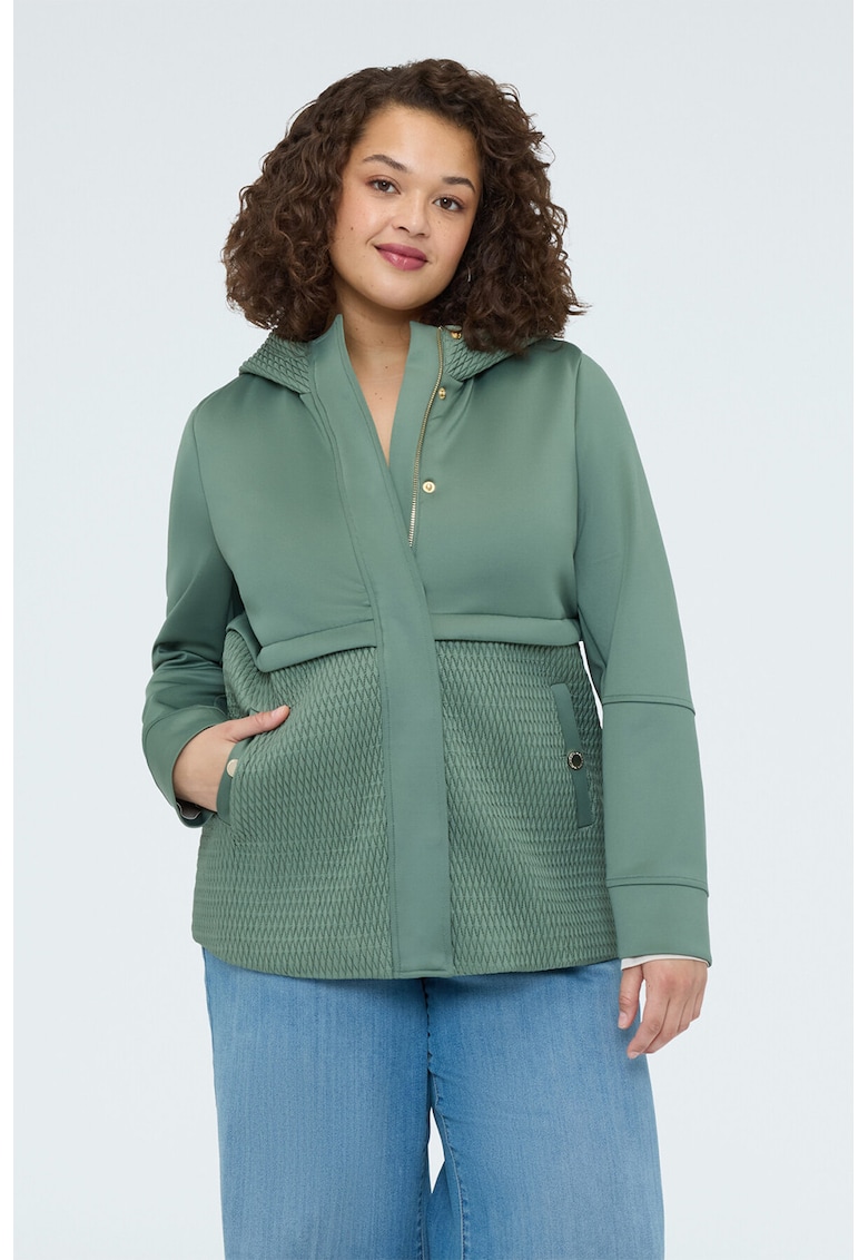 Jacheta uni cu gluga - Verde persan