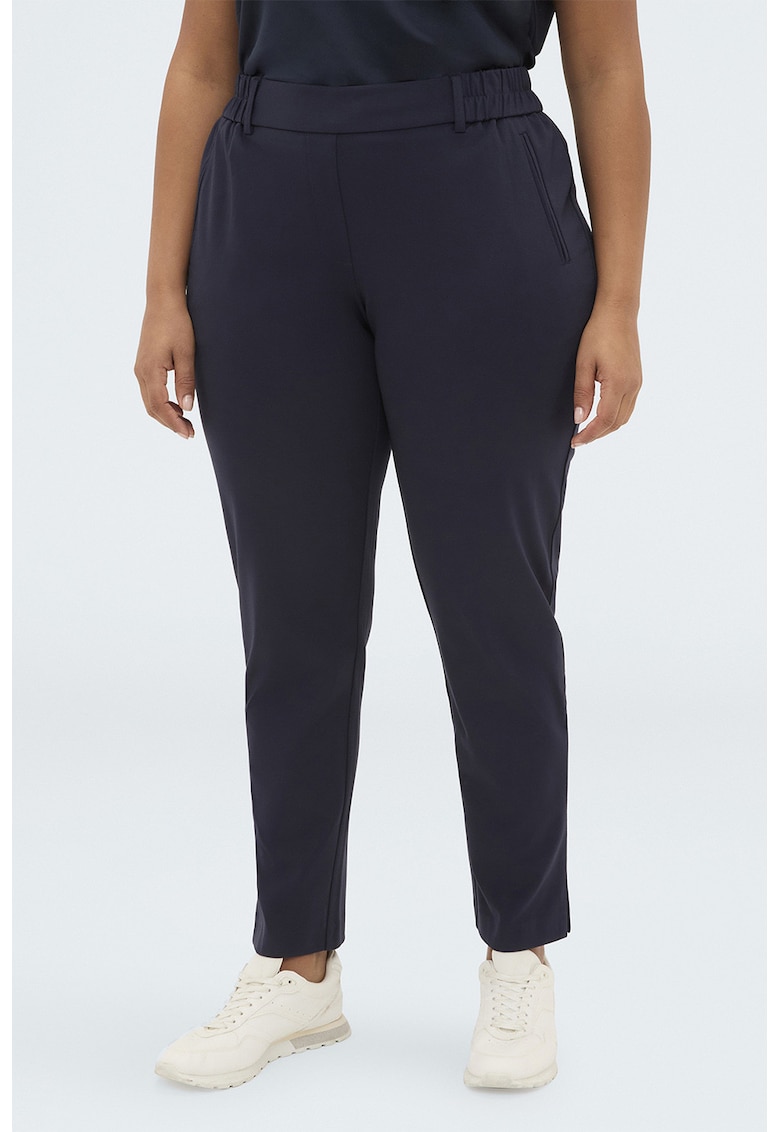 Pantaloni slim fit uni - Bleumarin