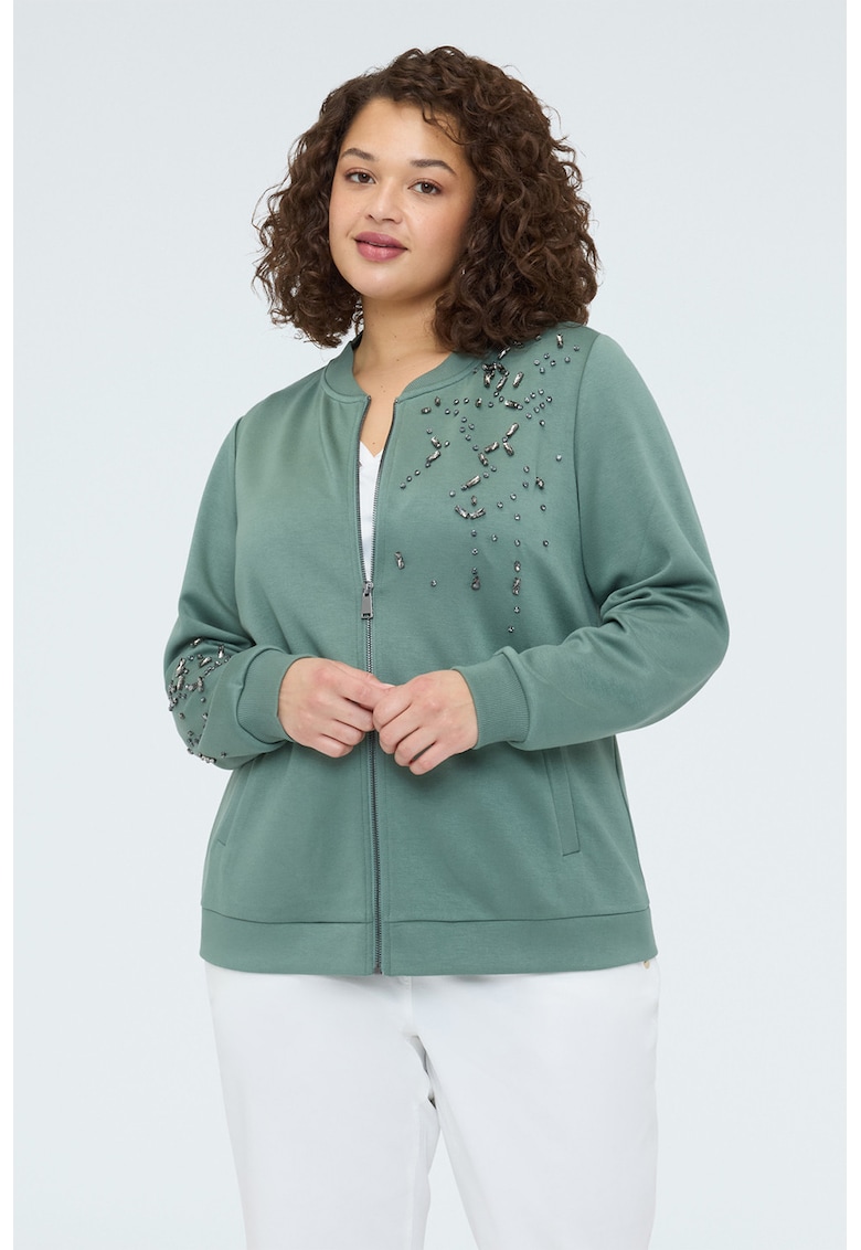 Jacheta bimber cu strasuri - Verde persan