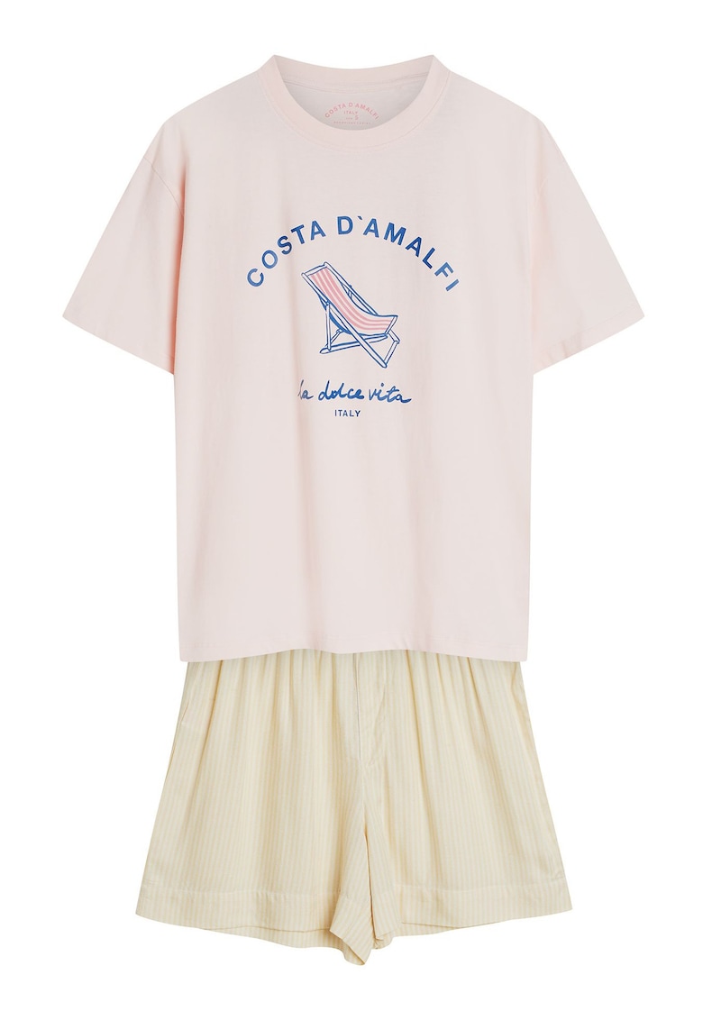 Pijama dama - roz deschis - Edris - Grafic