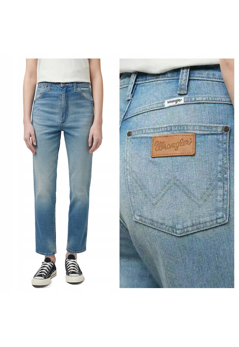 Blugi Dama - Walker - Slim Fit - Talie Medie - 5 Buzunare - Lungi - Fermoar - Bumbac - W28-L30 US - Albastru
