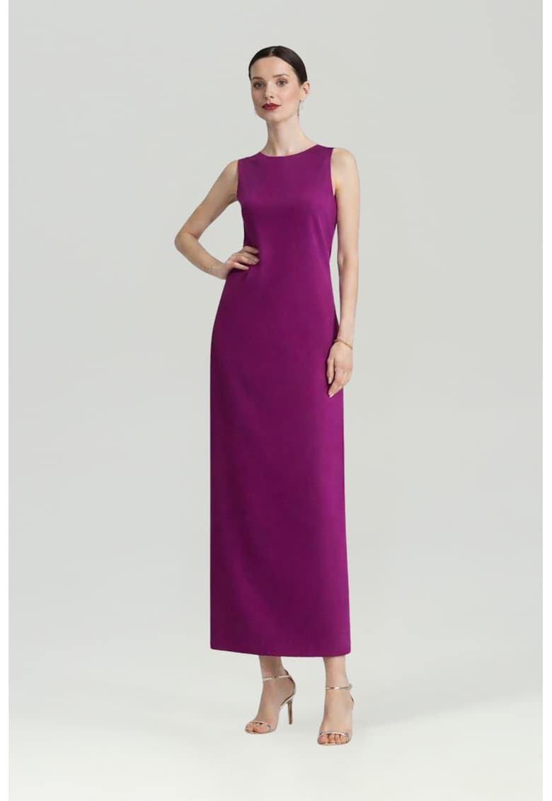 Rochie maxi fara maneci Dusk - Roz fandango