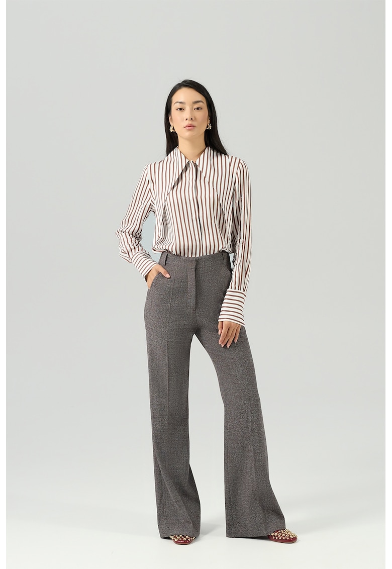 Pantaloni evazati Tempo - Maro taupe