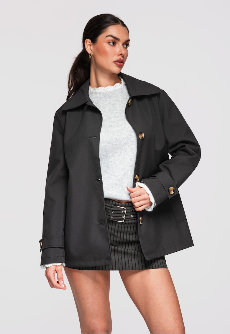 Palton de tranzitie OW-COLC-0114 - Negru