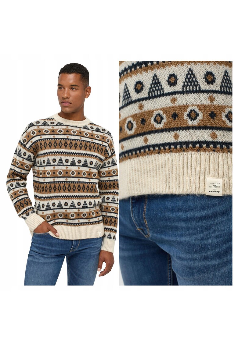 Pulover Barbati - Emil C Norway - Regular Fit - Fara Inchidere - Decolteu Rotund - Maneci Lungi - Fara Buzunare - Bumbac - 2XL INTL - Maro