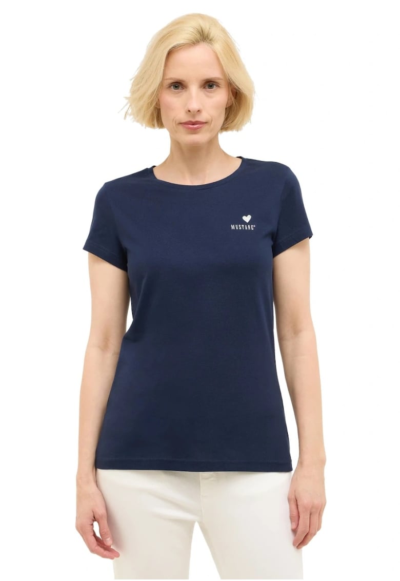 Tricou dama - Loa - bumbac - albastru inchis -