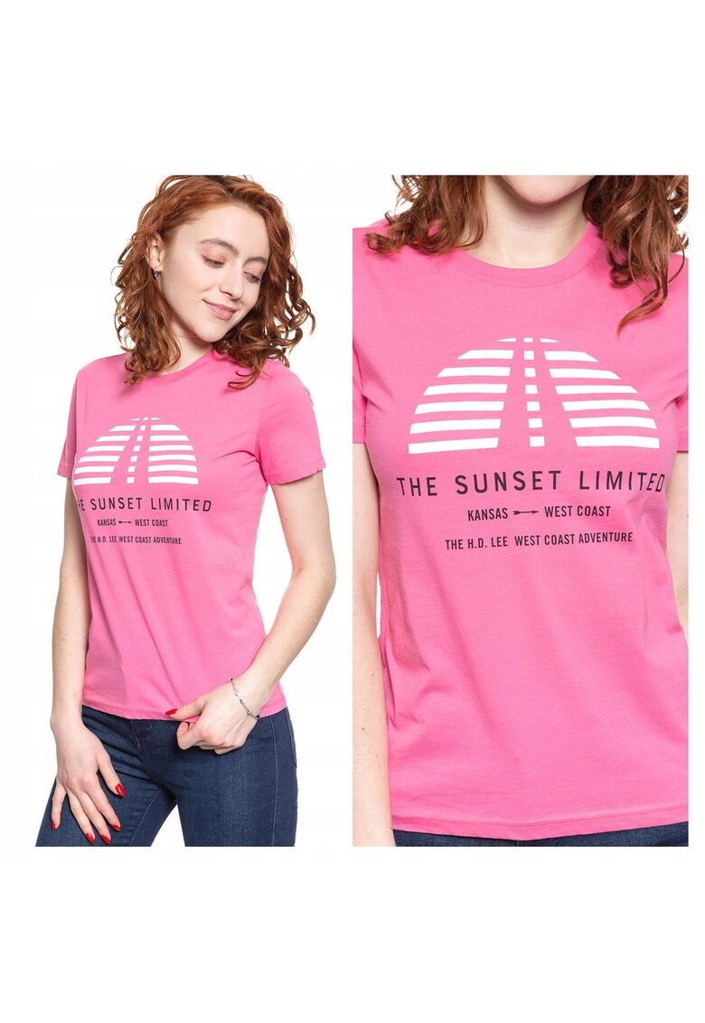 Tricou dama - Sunset Tee - regular fit - roz -
