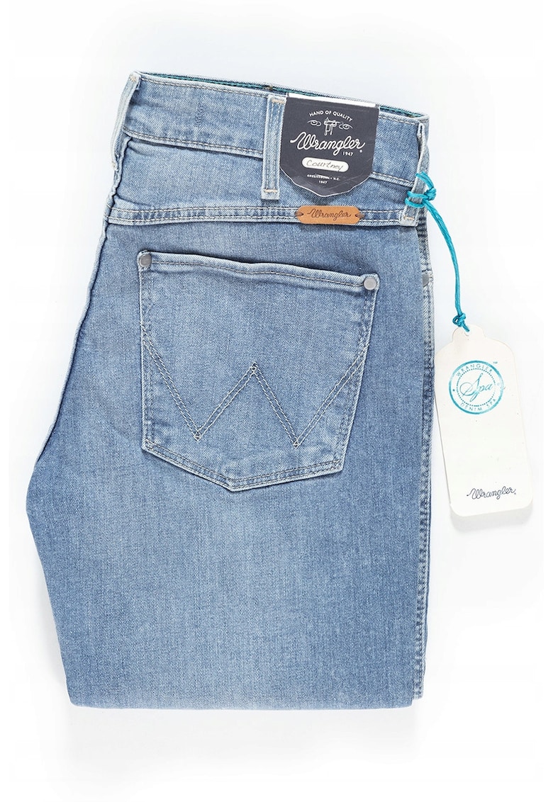 Blugi Dama - Courtney - Skinny Fit - Talie Joasa - 5 Buzunare - Fermoar - Lungi - Bumbac - W25-L32 US - Albastru