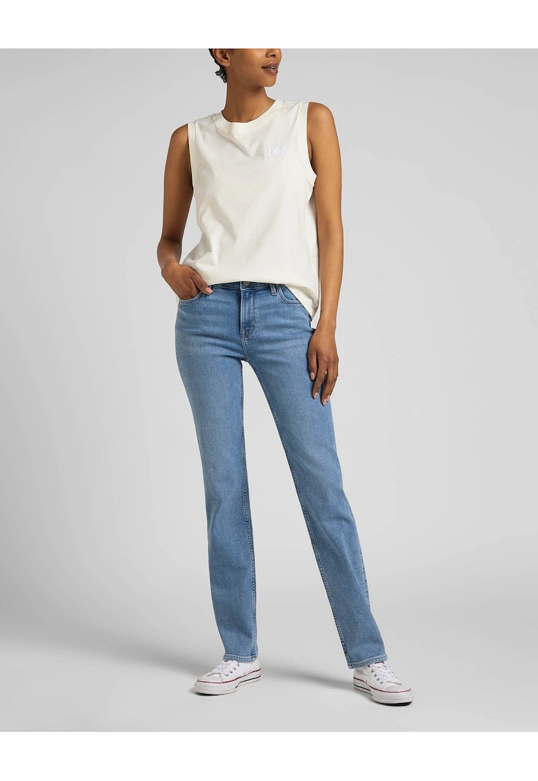 Blugi Dama - 19 Series - Bootcut - Talie Medie - 5 Buzunare - Fermoar - Lungi - Bumbac - W27-L31 US - Albastru