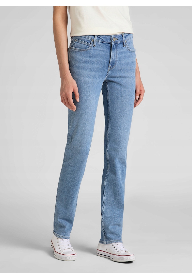 Blugi Dama - Marion Straight - Straight Fit - Talie Medie - 5 Buzunare - Fermoar - Lungi - Bumbac - W28-L31 US - Albastru