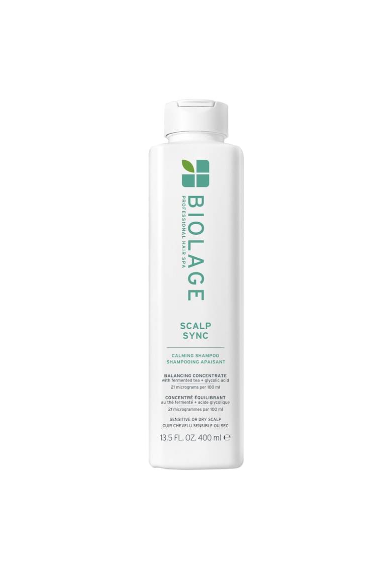 Sampon calmant Scalp Sync cu acid glicolic si extract de ceai fermentat - pentru scalp iritat si uscat - 400ml