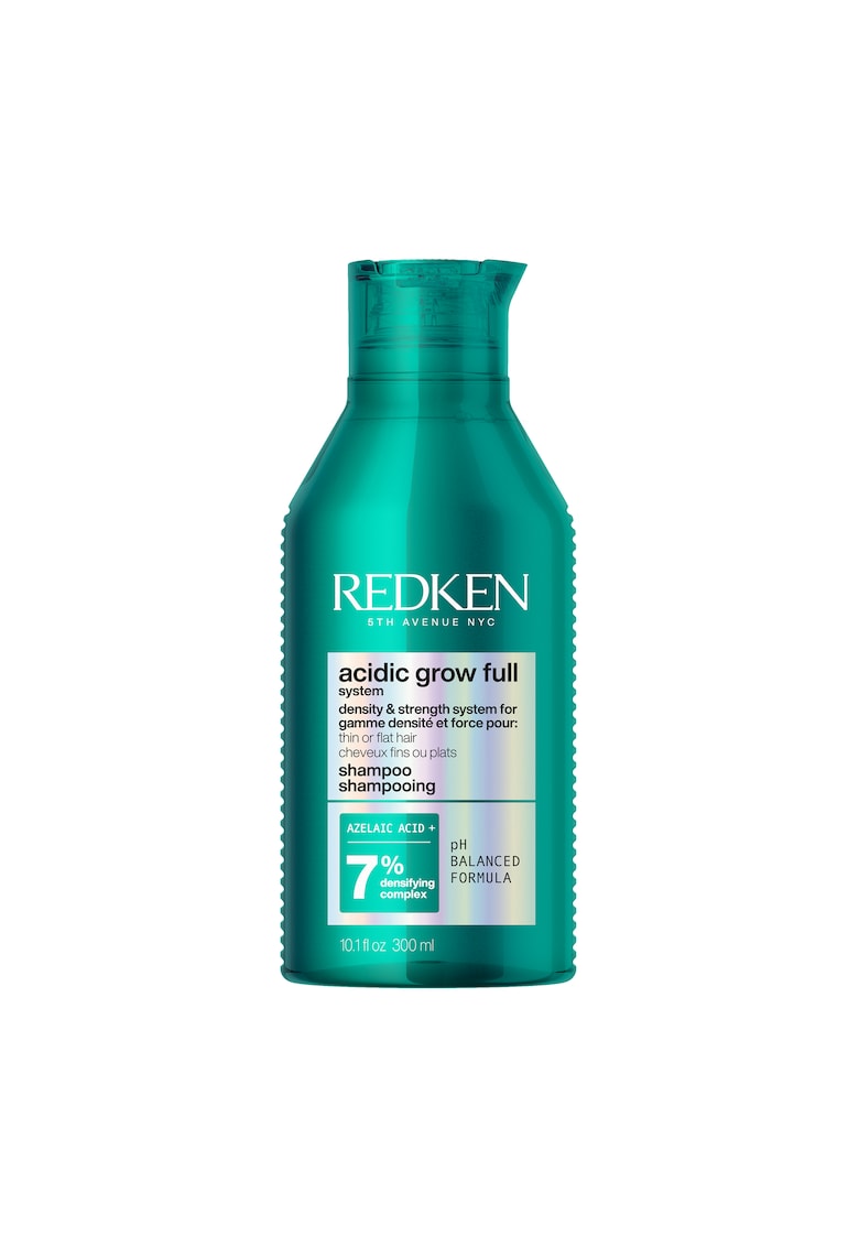Sampon Acidic Grow Full System cu acid Azelaic - Cafeina si Probiotice - pentru densificarea si fortifierea parului fin predispus la rupere - 300ml