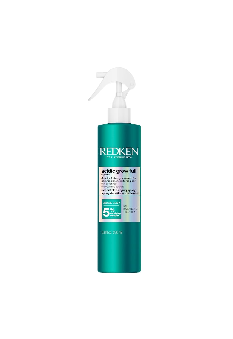 Spray Acidic Grow Full System instant densificator si fortifiant - formulat cu acid Azelaic - Cafeină si Probiotice - pentru păr fin predispus la rupere - 190ml