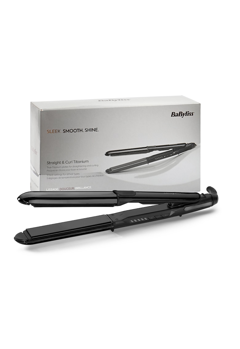 Placa de par 2 in 1 Straight & Curl Titanium