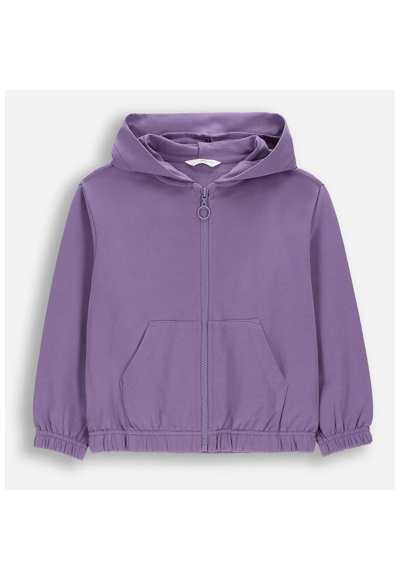 Hanorac pentru fete - violet - cu gluga - din bumbac - Violet