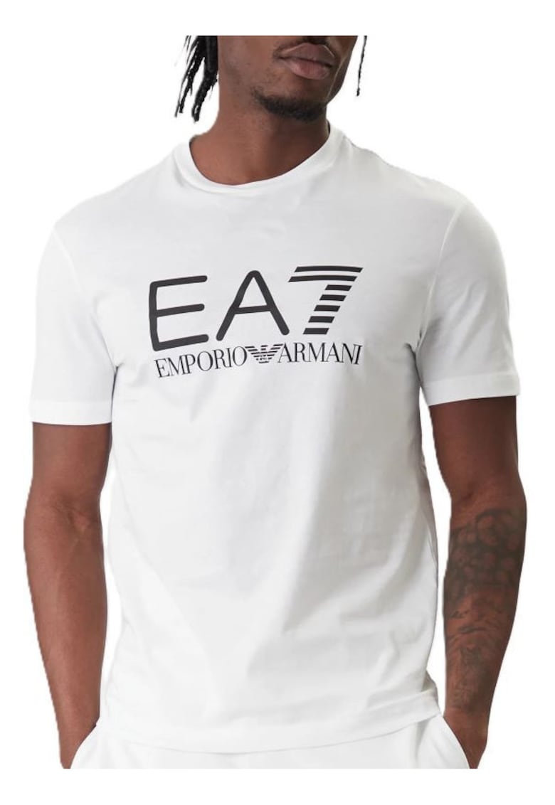 Tricou barbati TRAIN CORE ID M BIG LOGO TEE SS CO CC - Bumbac - Alb - Alb