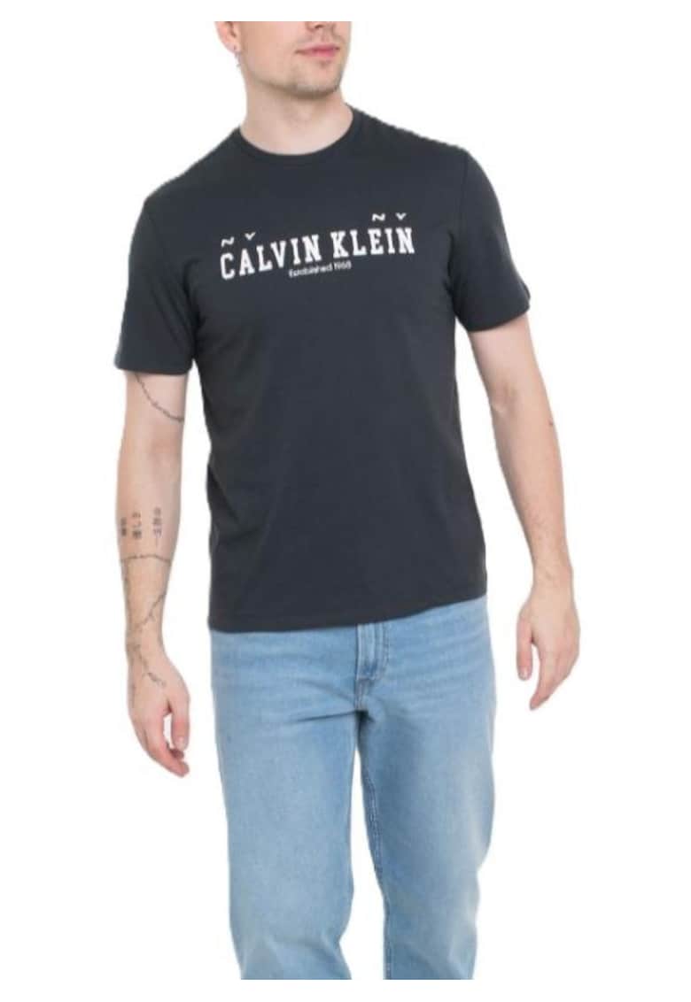 Tricou barbati SS 30S WHSL CALVIN COLL WORD GRA - Bumbac - Gri -