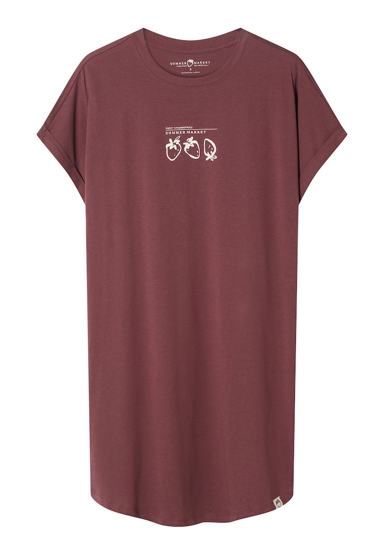 Camasa de noapte - dama - Maro bronz Evika - Grafic