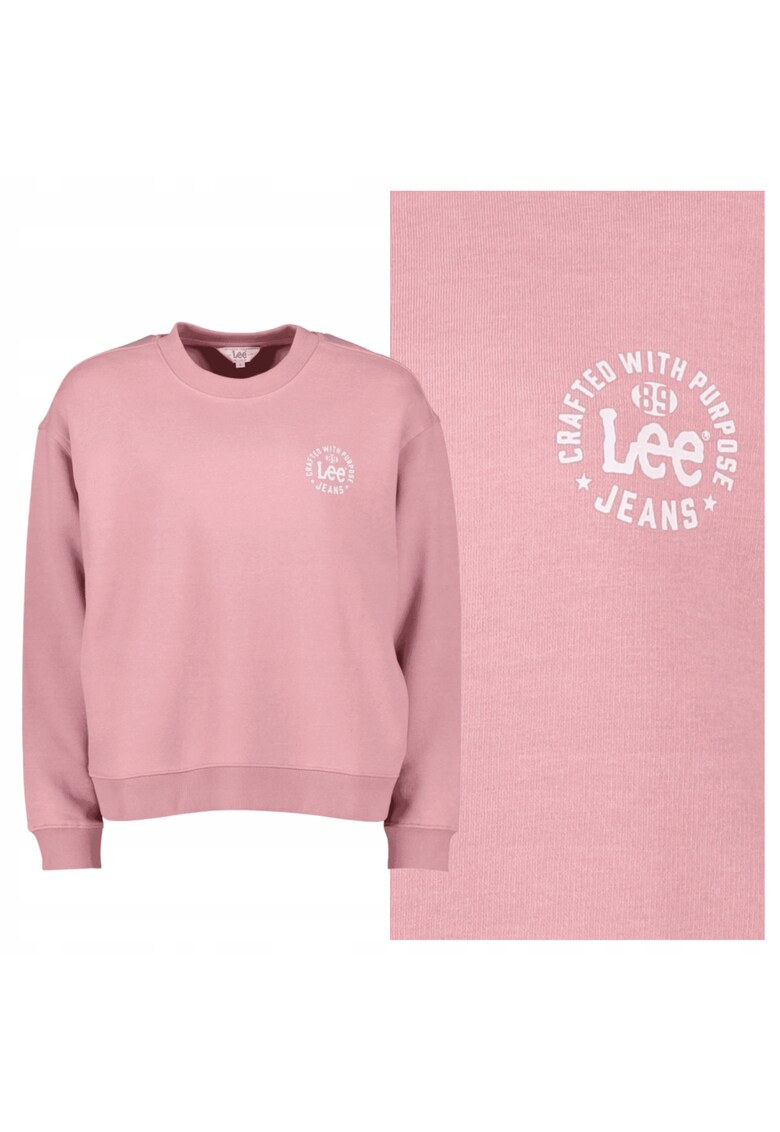 Hanorac dama - Crew Sweater - bumbac - roz -