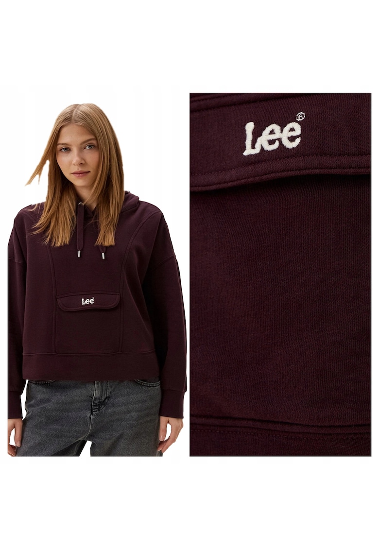 Hanorac Dama - Regular Fit - cu gluga - violet -