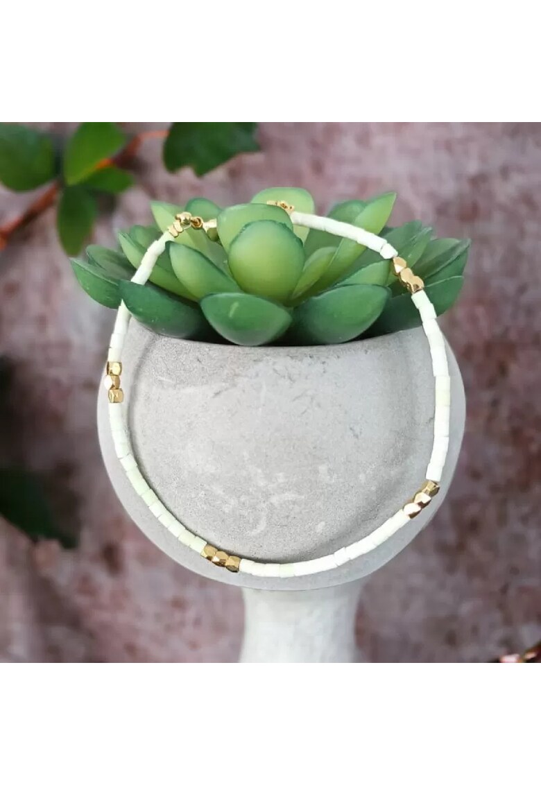 Bratara din cristale naturale de Jad - verde - 15+6cm