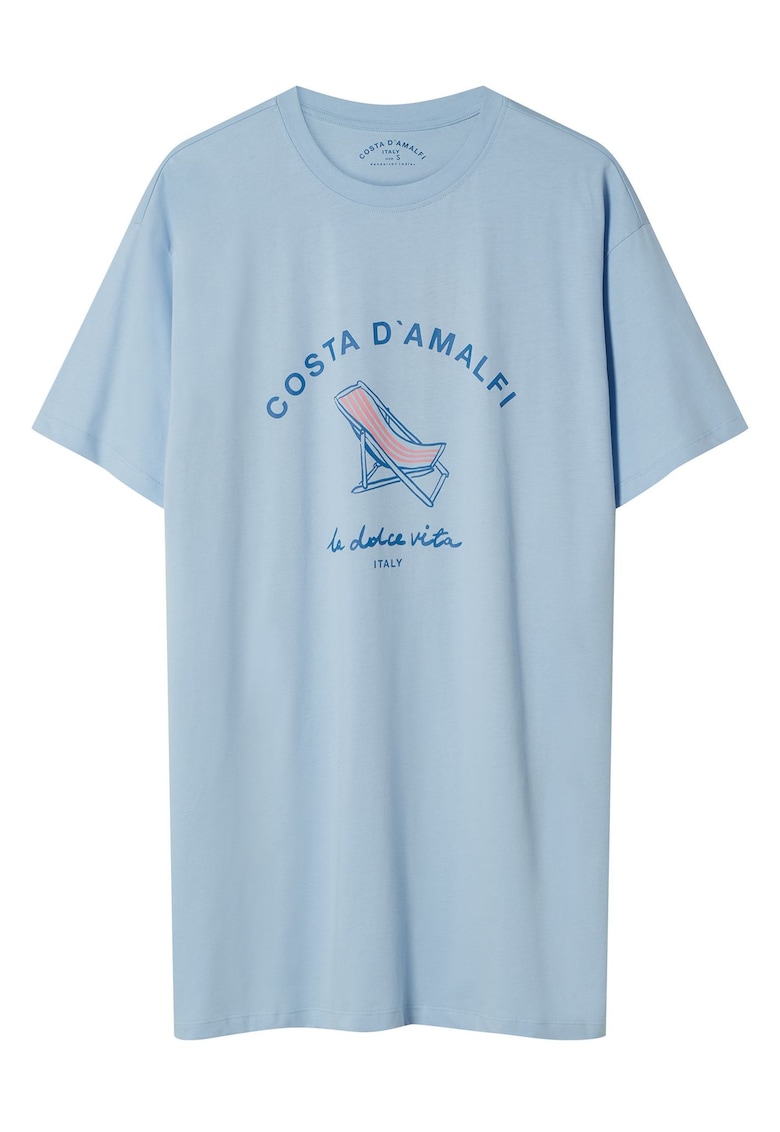 Camasa de noapte - albastru deschis - Edris - Grafic