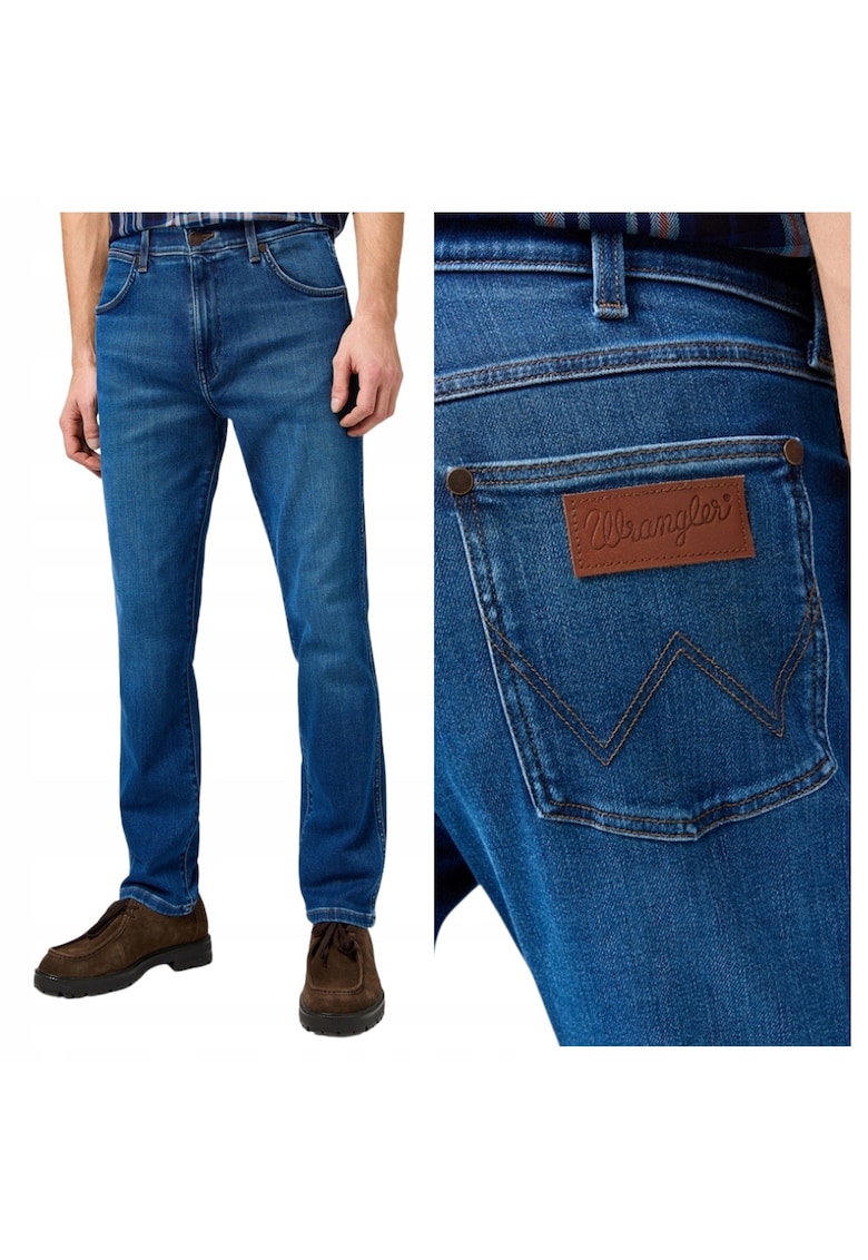 Blugi Barbati - Larston - Slim Fit - Talie Medie - 5 Buzunare - Fermoar - Lungi - Bumbac - W38-L30 US - Albastru