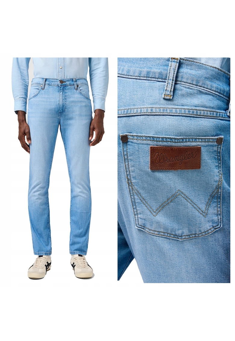 Blugi Barbati - Larston - Slim Fit - Talie Joasa - Lungi - Fermoar - 5 Buzunare - Bumbac - W30-L32 US - Albastru