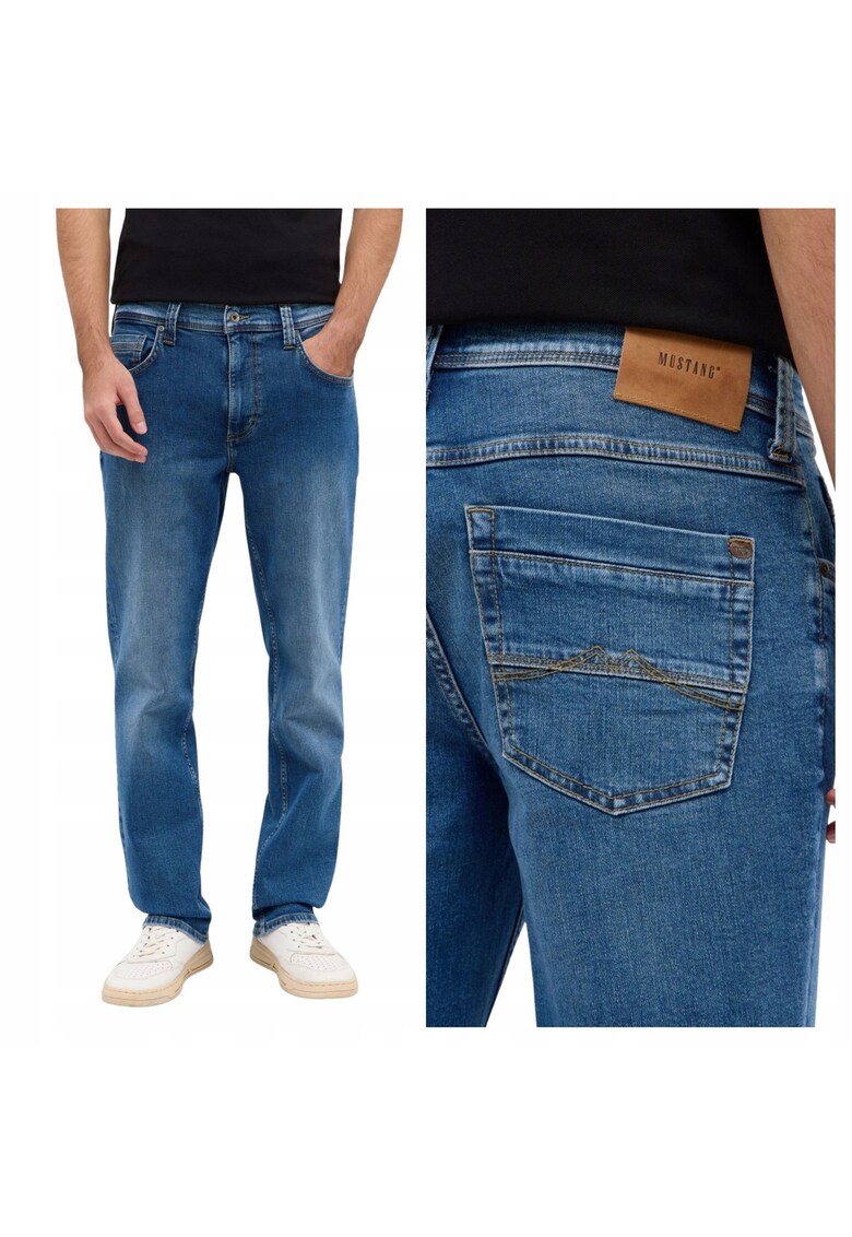 Blugi Barbati - Washington Straight - Straight Fit - Talie Medie - 5 Buzunare - Fermoar - Lungi - Bumbac - W32-L32 US - Albastru