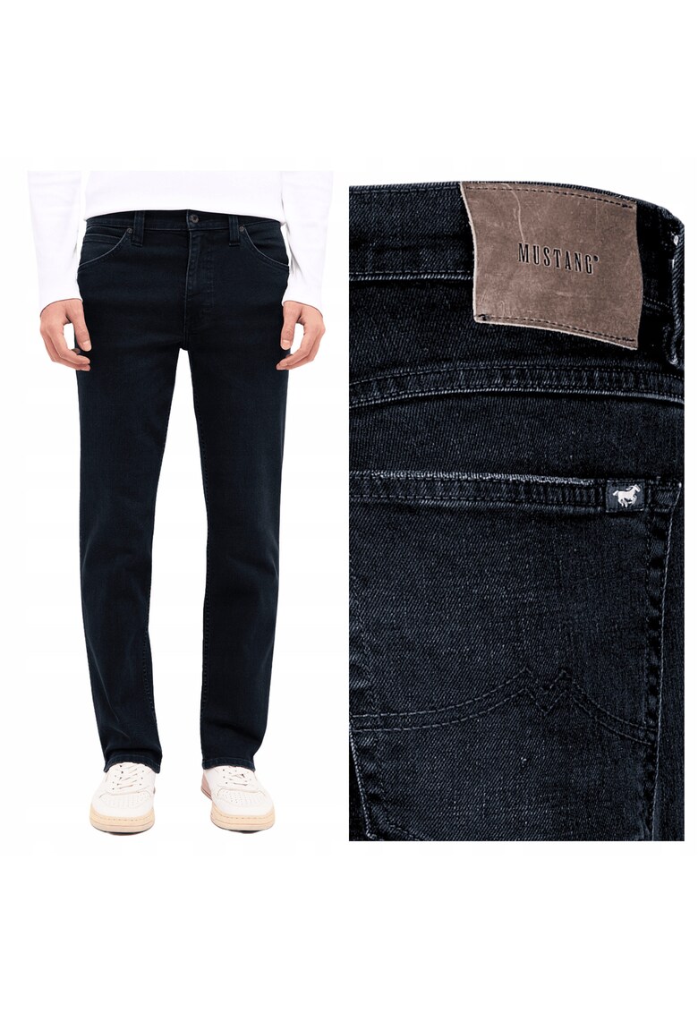 Blugi Barbati - Tramper Straight - Straight Fit - Talie Medie - 5 Buzunare - Fermoar - Lungi - Bumbac - Albastru - Albastru