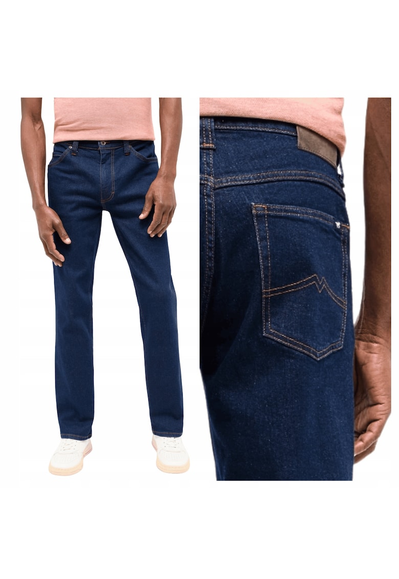 Blugi Barbati - Tramper Straight - Straight Fit - Talie Medie - 5 Buzunare - Fermoar - Lungi - Bumbac - W32-L32 US - Albastru