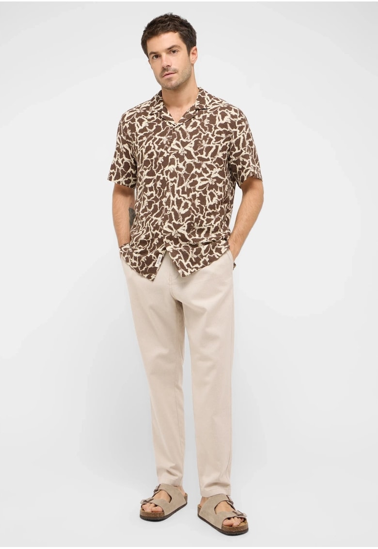 Blugi Barbati - Style Milano Jogger - Straight Fit - Talie Joasa - 5 Buzunare - Fermoar - Lungi - Bumbac - W32-L32 US - Alb