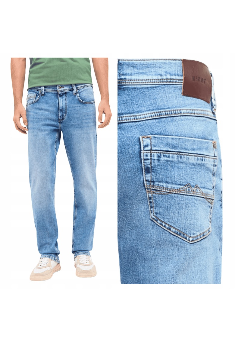 Blugi Barbati - Washington Straight - Straight Fit - Talie Medie - 5 Buzunare - Fermoar - Lungi - Bumbac - W32-L32 US - Albastru