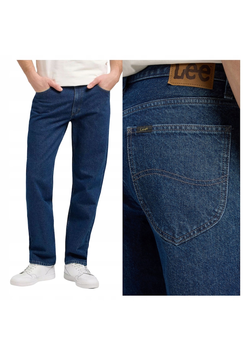 Blugi Barbati - Haden - Slim Fit - Talie Medie - 5 Buzunare - Fermoar - Lungi - Bumbac - Albastru - Albastru