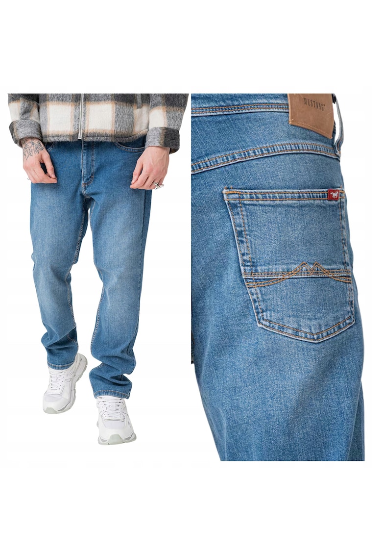 Blugi Barbati - Washington Straight - Straight Fit - Talie Medie - 5 Buzunare - Fermoar - Lungi - Bumbac - W34-L30 US - Albastru