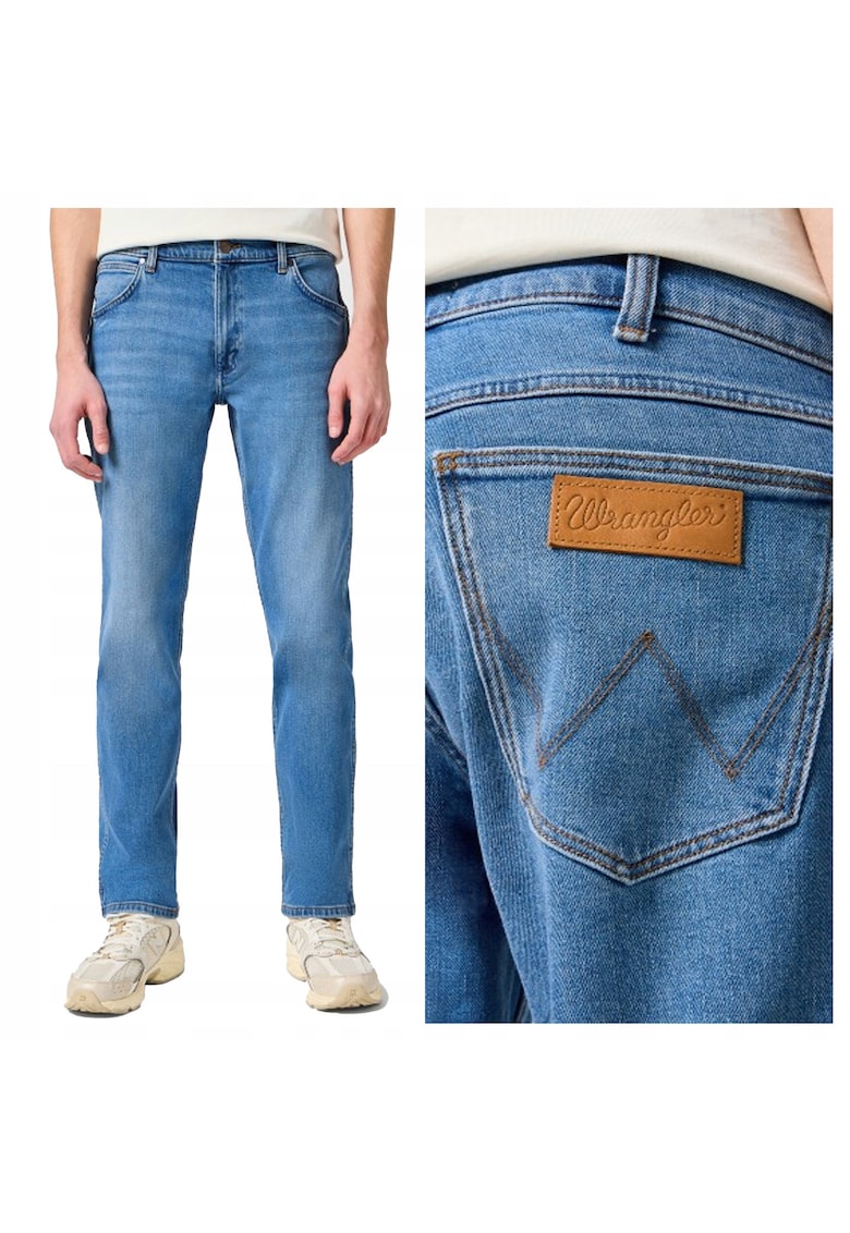 Blugi Barbati - Greensboro - Straight Fit - Talie Medie - Lungi - Fermoar - 5 Buzunare - Bumbac - W42-L34 US - Albastru