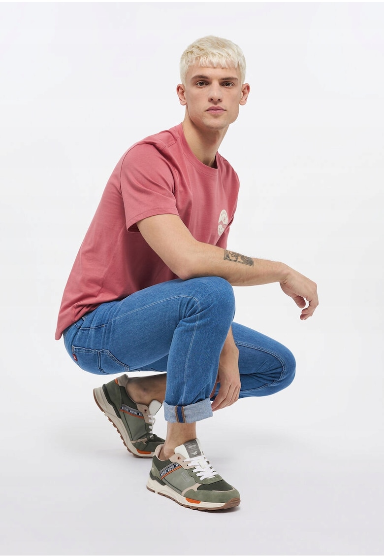 Blugi Barbati - Oregon Tapered - Slim Fit - Talie Joasa - 5 Budqfqunare - Fermoar - Lungi - Bumbac - Albastru - Albastru