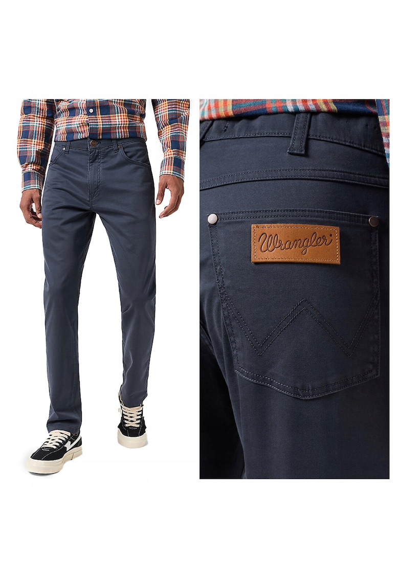 Blugi Barbati - Larston - Slim Fit - Talie Medie - 5 Buzunare - Fermoar - Lungi - Bumbac - Albastru - Albastru