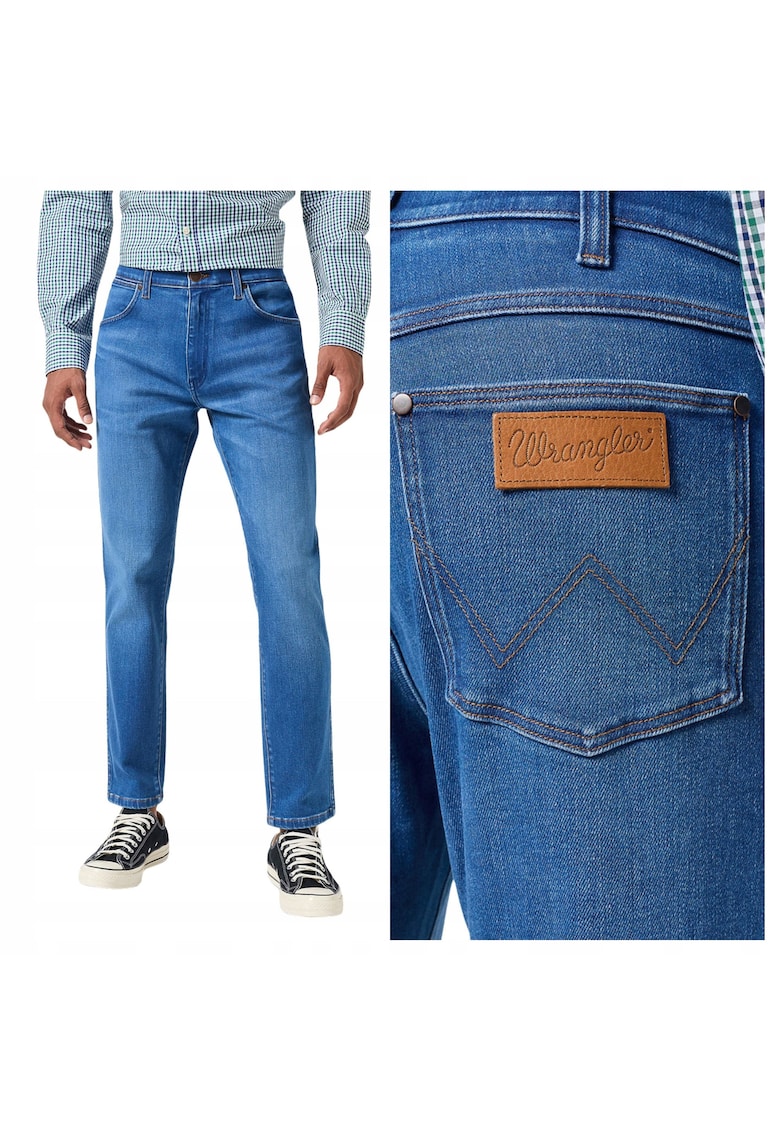 Blugi Barbati - Larston - Slim Fit - Talie Joasa - 5 Buzunare - Fermoar - Lungi - Bumbac - W38-L34 US - Albastru