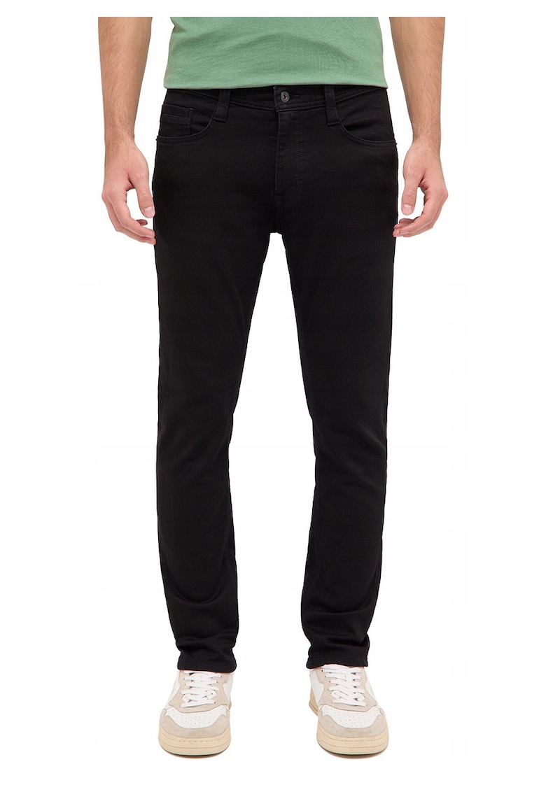Blugi Barbati - Oregon Slim K - Slim Fit - Talie Joasa - Fermoar - Lungi - 5 dwqfuzunare - Bumbac - Negru